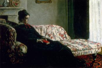 Claude Oscar Monet : Meditation (Madame Monet On The Sofa)